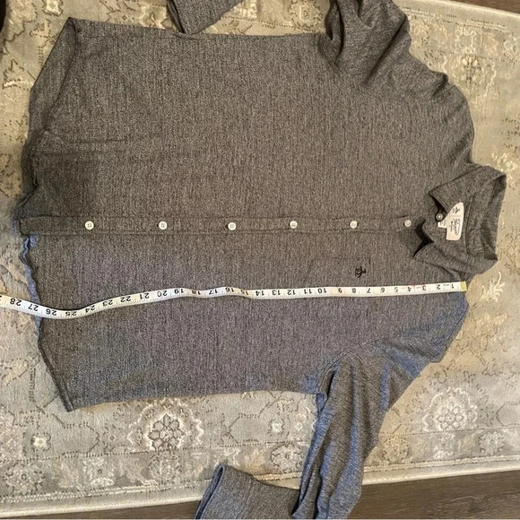Penguin Munsingwear 100% Cotton Men’s Button Up Shirt Gray Long Sleeves Size XL - Picture 9 of 12